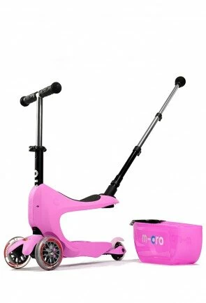 Jeździk i hulajnoga dla dzieci Mini2Go Deluxe Plus Różowy