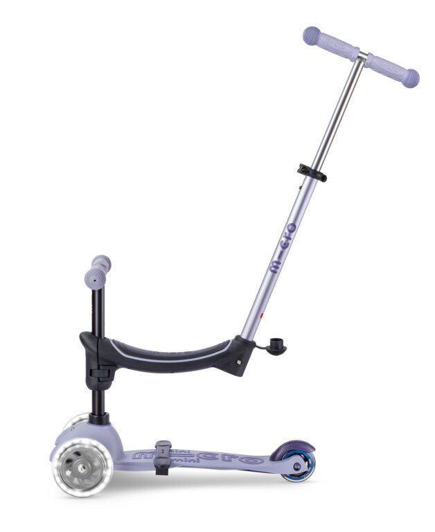 Jeździk i hulajnoga dla dzieci Mini2Grow Micro Deluxe Magic LED 2.0 Fioletowy