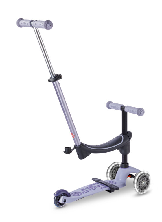 Jeździk i hulajnoga dla dzieci Mini2Grow Micro Deluxe Magic LED 2.0 Fioletowy