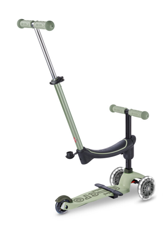 Jeździk i hulajnoga dla dzieci Mini2Grow Micro Deluxe Magic LED 2.0 Miętowy