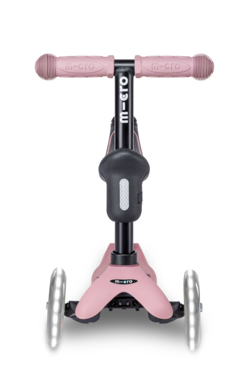 Jeździk i hulajnoga dla dzieci Mini2Grow Micro Deluxe Magic LED 2.0 Różowy
