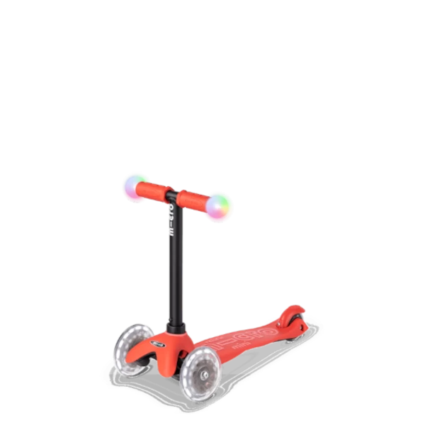 Jeździk i hulajnoga dla dzieci Mini2Grow Micro Deluxe Magic LED Czerwony