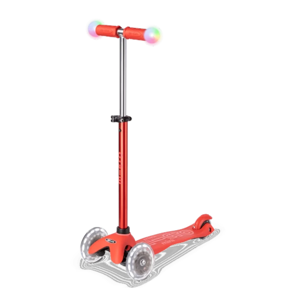 Jeździk i hulajnoga dla dzieci Mini2Grow Micro Deluxe Magic LED Czerwony