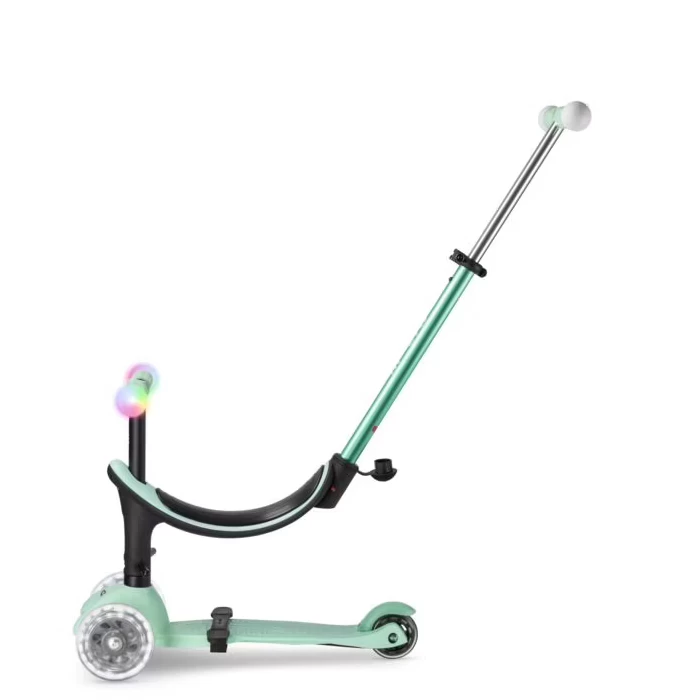 Jeździk i hulajnoga dla dzieci Mini2Grow Micro Deluxe Magic LED Miętowy