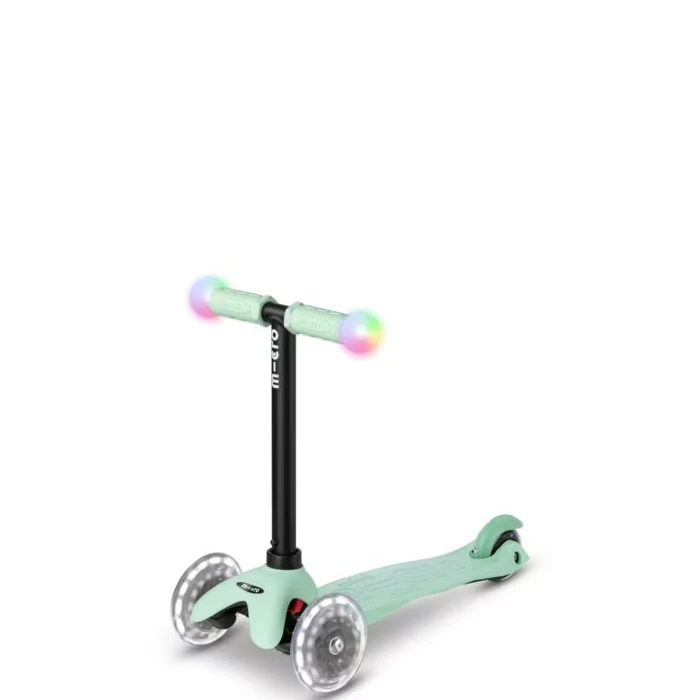 Jeździk i hulajnoga dla dzieci Mini2Grow Micro Deluxe Magic LED Miętowy