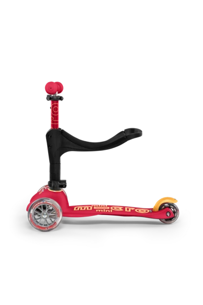Jeździk i hulajnoga dla dzieci Mini Micro 3in1 Deluxe PLUS Rubinowy