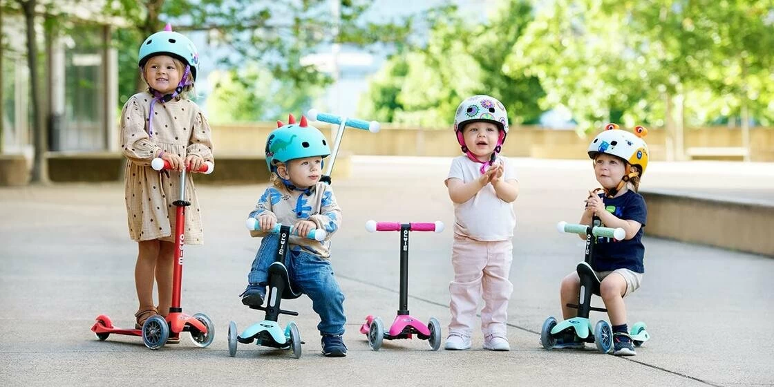 Jeździk i hulajnoga dla dzieci Mini Micro Deluxe Rock & Go LED Miętowy