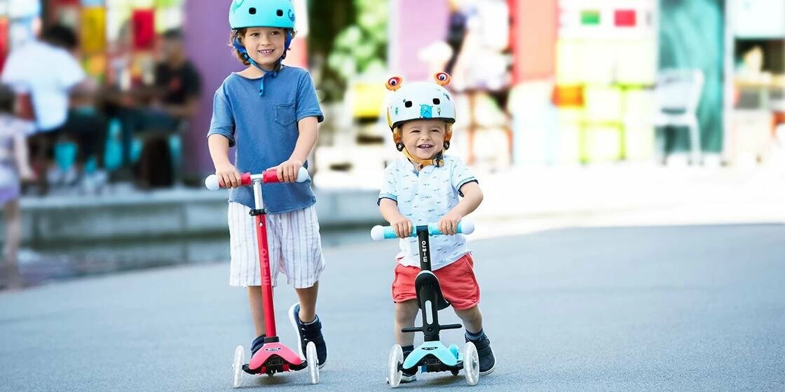 Jeździk i hulajnoga dla dzieci Mini Micro Deluxe Rock & Go LED Miętowy