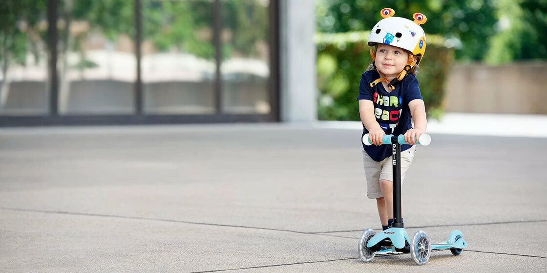 Jeździk i hulajnoga dla dzieci Mini Micro Deluxe Rock & Go LED Miętowy