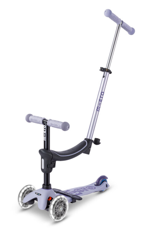 Jeździk i hulajnoga dla dzieci Mini Micro Deluxe Rock & Go LED Fioletowy