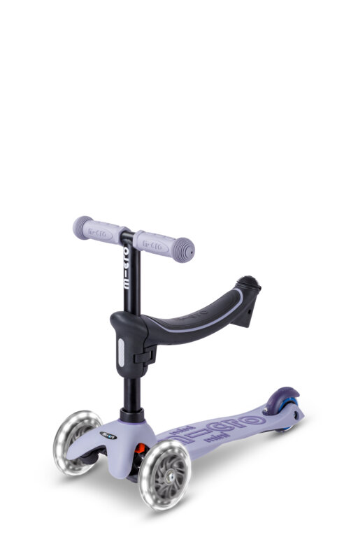 Jeździk i hulajnoga dla dzieci Mini Micro Deluxe Rock & Go LED Fioletowy