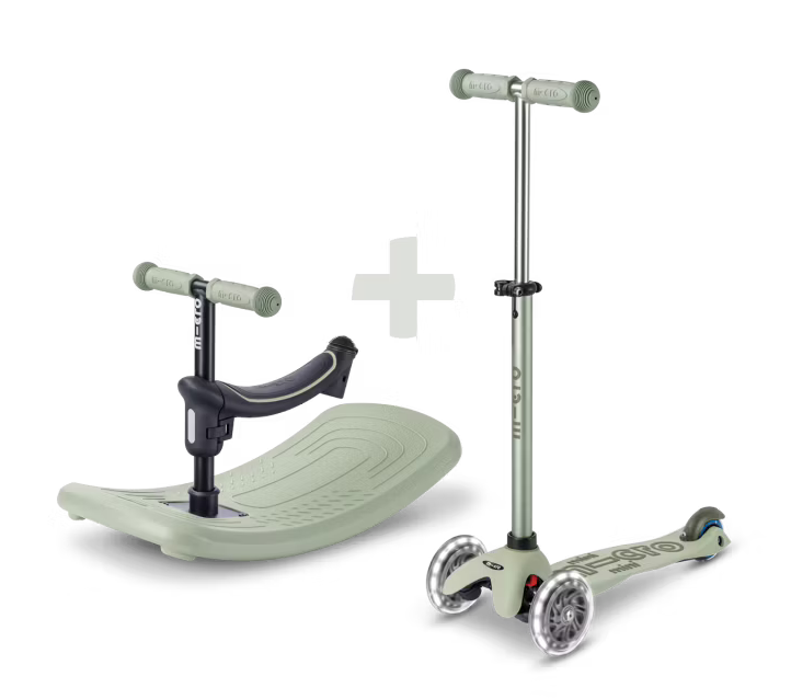Jeździk i hulajnoga dla dzieci Mini Micro Deluxe Rock & Go LED Miętowy