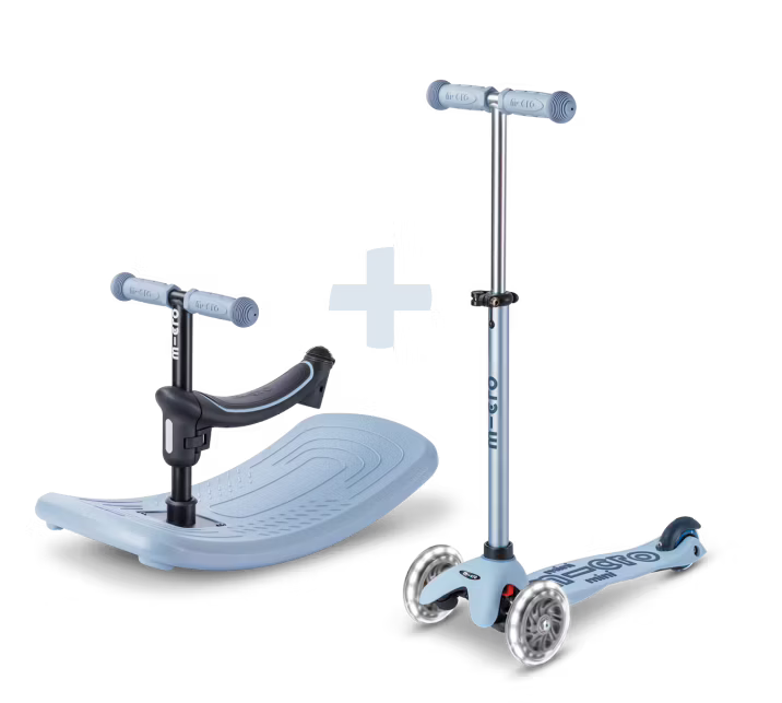 Jeździk i hulajnoga dla dzieci Mini Micro Deluxe Rock & Go LED Niebieski