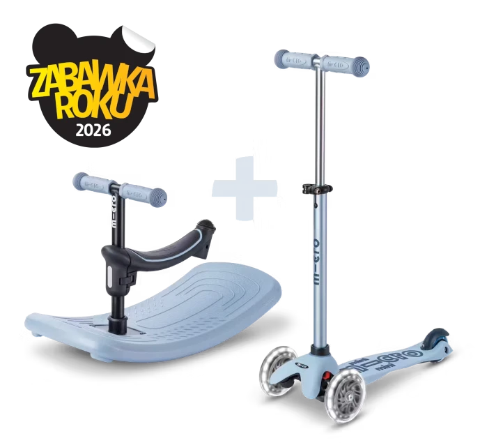 Jeździk i hulajnoga dla dzieci Mini Micro Deluxe Rock & Go LED Niebieski