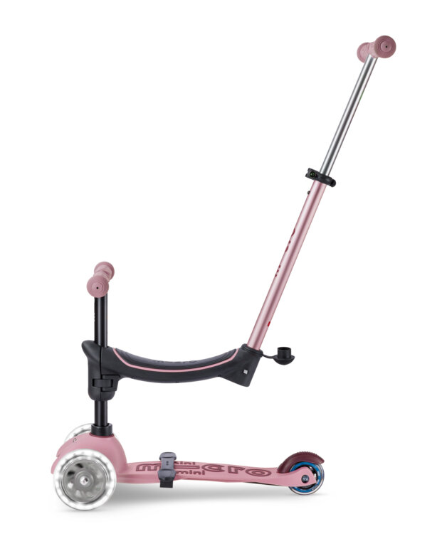 Jeździk i hulajnoga dla dzieci Mini Micro Deluxe Rock & Go LED Różowy
