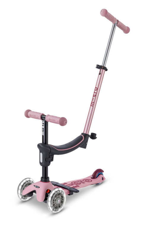 Jeździk i hulajnoga dla dzieci Mini Micro Deluxe Rock & Go LED Różowy
