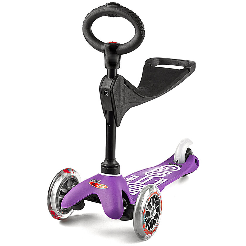 Jeździk i hulajnoga Mini Micro 3in1 Deluxe Fioletowy