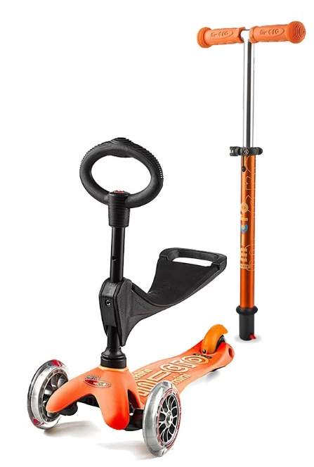 Jeździk i hulajnoga Mini Micro 3in1 Deluxe Pomarańczowy