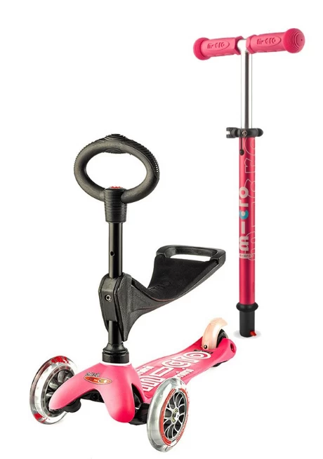 Jeździk i hulajnoga Mini Micro 3in1 Deluxe Różowy