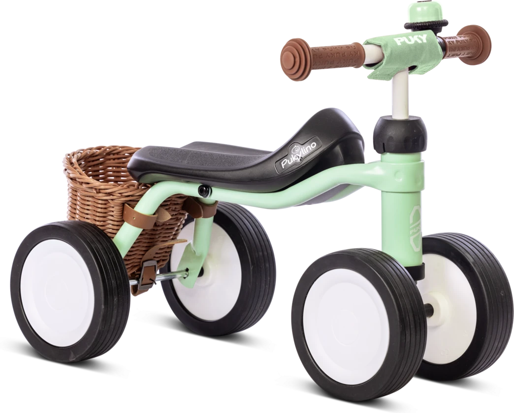 Jeździk PUKY PUKYlino Pastel Green BUNDLE z koszyczkiem