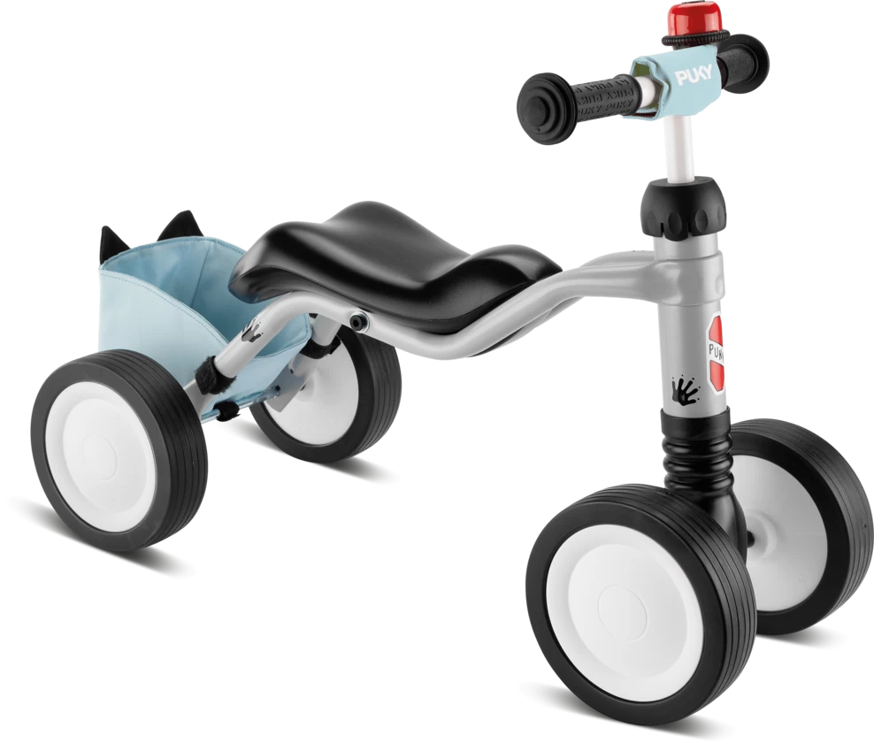 Jeździk Puky WUTSCH BUNDLE z torbą, dzwonkiem i osłoną kierownicy Grey Racoon