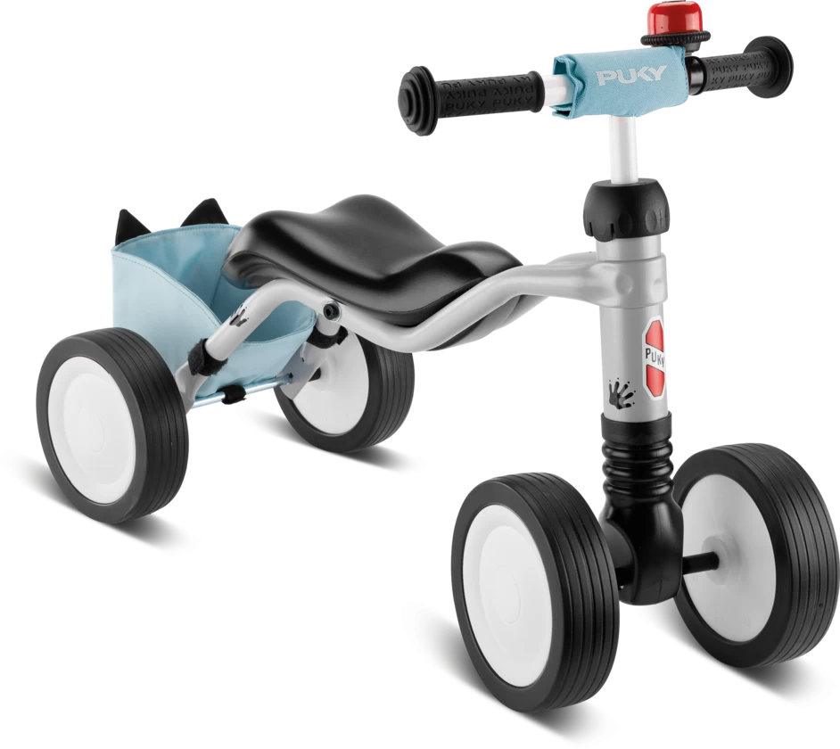 Jeździk Puky WUTSCH BUNDLE z torbą, dzwonkiem i osłoną kierownicy Grey Racoon