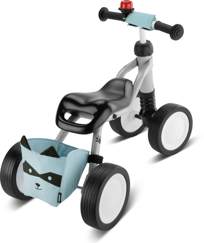 Jeździk Puky WUTSCH BUNDLE z torbą, dzwonkiem i osłoną kierownicy Grey Racoon