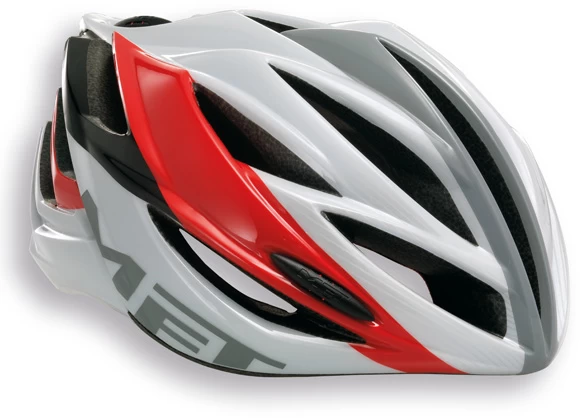 Kask MET Forte  Biało-Czerwony 
