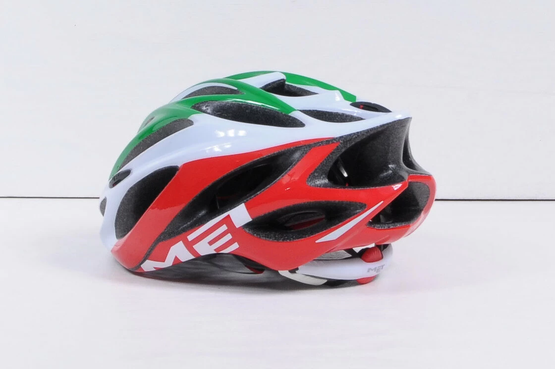 Kask MET Inferno UL Zielono-Czerwony  Rozmiar: M