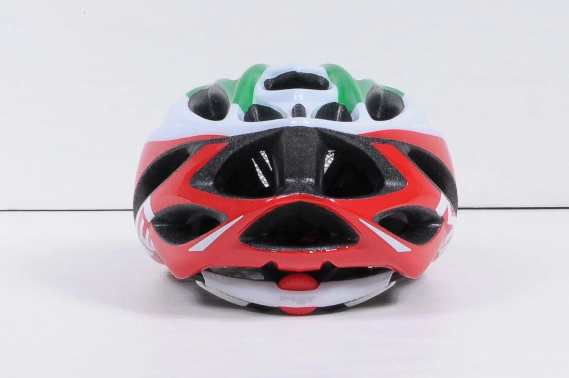 Kask MET Inferno UL Zielono-Czerwony  Rozmiar: M