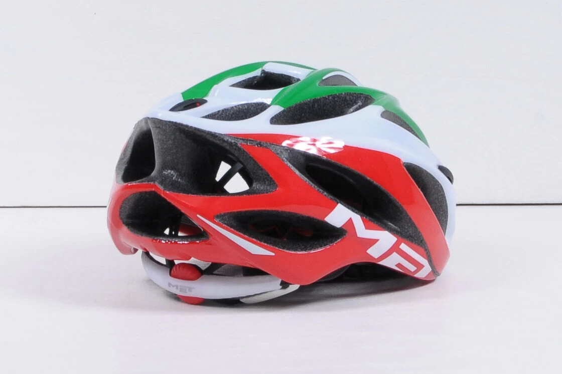 Kask MET Inferno UL Zielono-Czerwony  Rozmiar: M