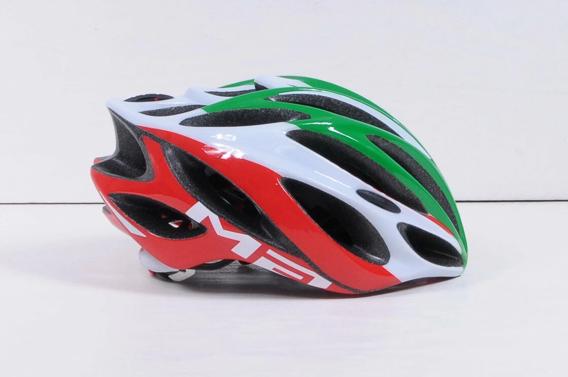 Kask MET Inferno UL Zielono-Czerwony  Rozmiar: M