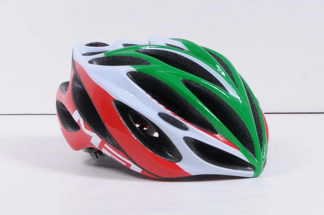 Kask MET Inferno UL Zielono-Czerwony  Rozmiar: M