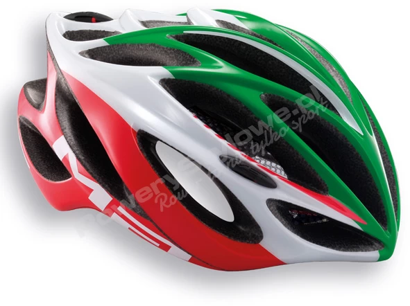 Kask MET Inferno UL Zielono-Czerwony  Rozmiar: M