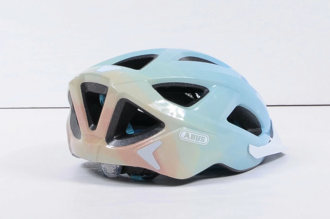 Kask rowerowy ABUS Aduro 2.0 Art - niebieski / pomarańczowy L - 58-62 cm