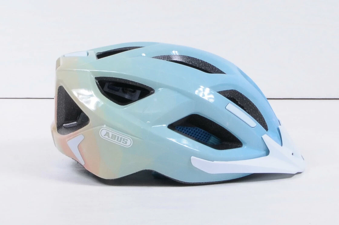 Kask rowerowy ABUS Aduro 2.0 Art - niebieski / pomarańczowy L - 58-62 cm