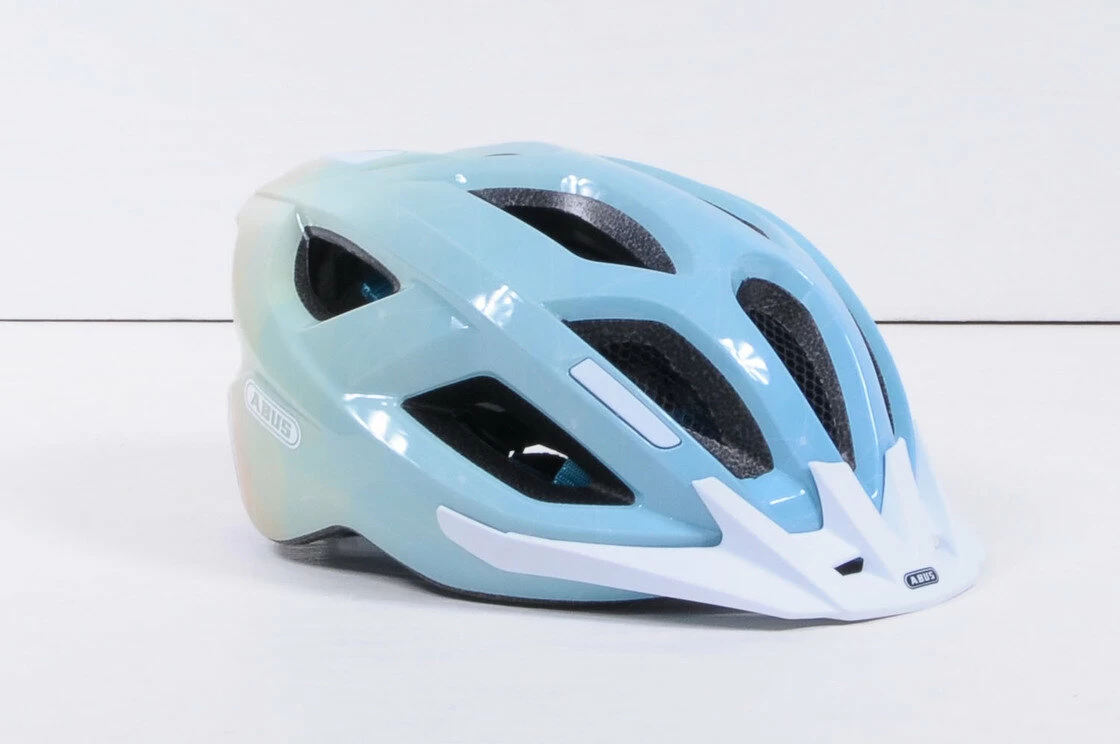 Kask rowerowy ABUS Aduro 2.0 Art - niebieski / pomarańczowy L - 58-62 cm