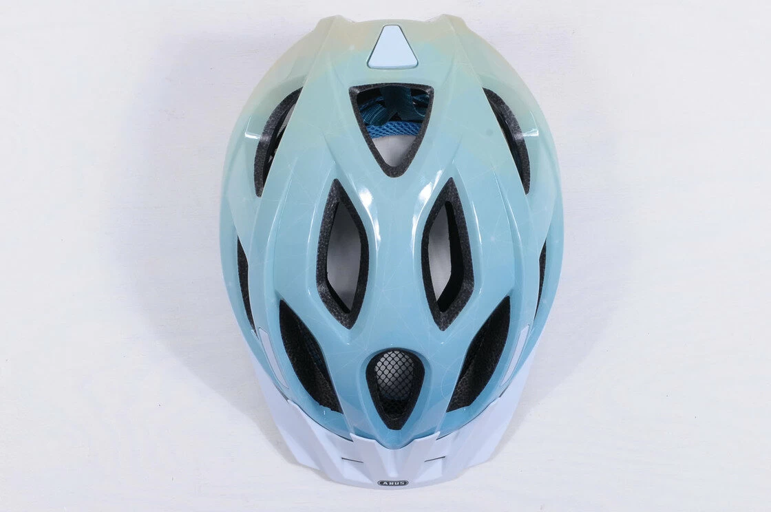 Kask rowerowy ABUS Aduro 2.0 Art - niebieski / pomarańczowy