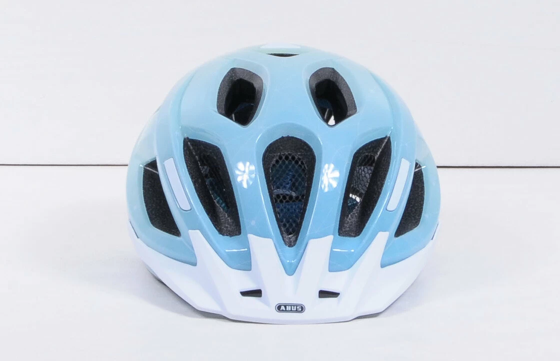 Kask rowerowy ABUS Aduro 2.0 Art - niebieski / pomarańczowy