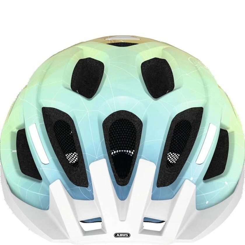 Kask rowerowy ABUS Aduro 2.0 Art - niebieski / pomarańczowy L - 58-62 cm