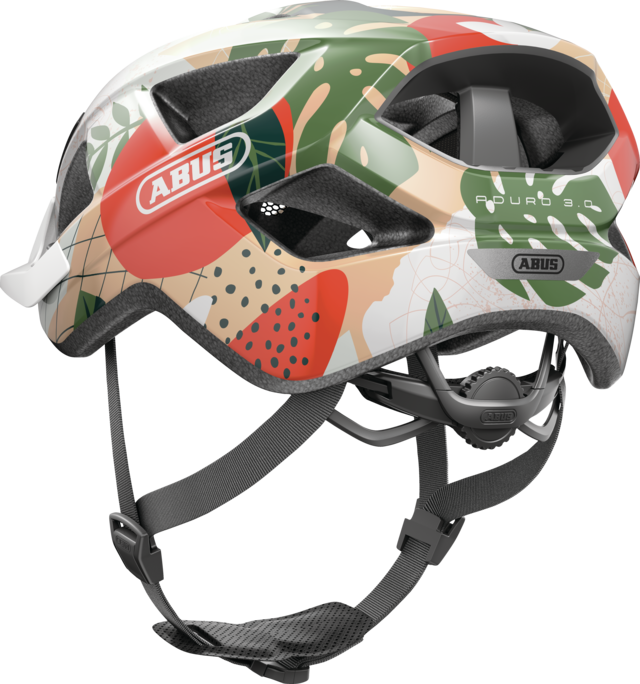 Kask rowerowy Abus Aduro 3.0 LED Orange Palm Rozmiar L: 58-62 cm