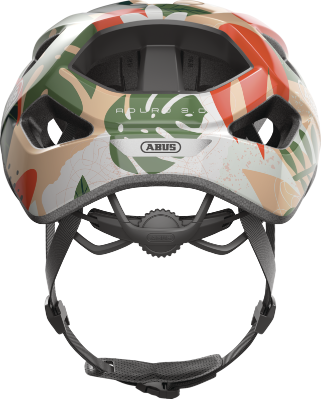 Kask rowerowy Abus Aduro 3.0 LED Orange Palm Rozmiar L: 58-62 cm
