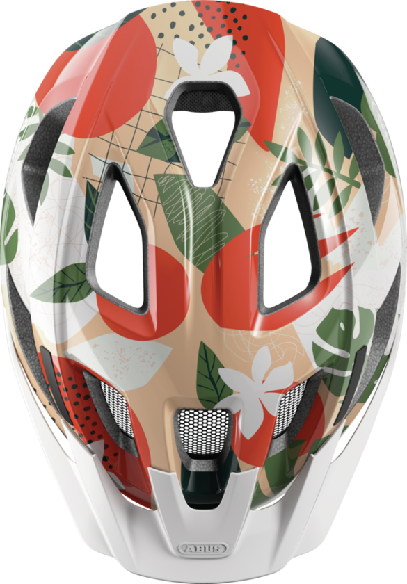 Kask rowerowy Abus Aduro 3.0 LED Orange Palm Rozmiar L: 58-62 cm