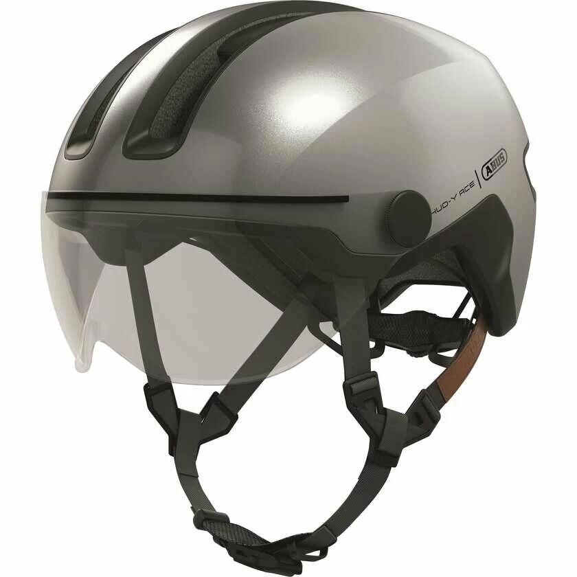 Kask rowerowy Abus HUD-Y ACE Gleam Silver