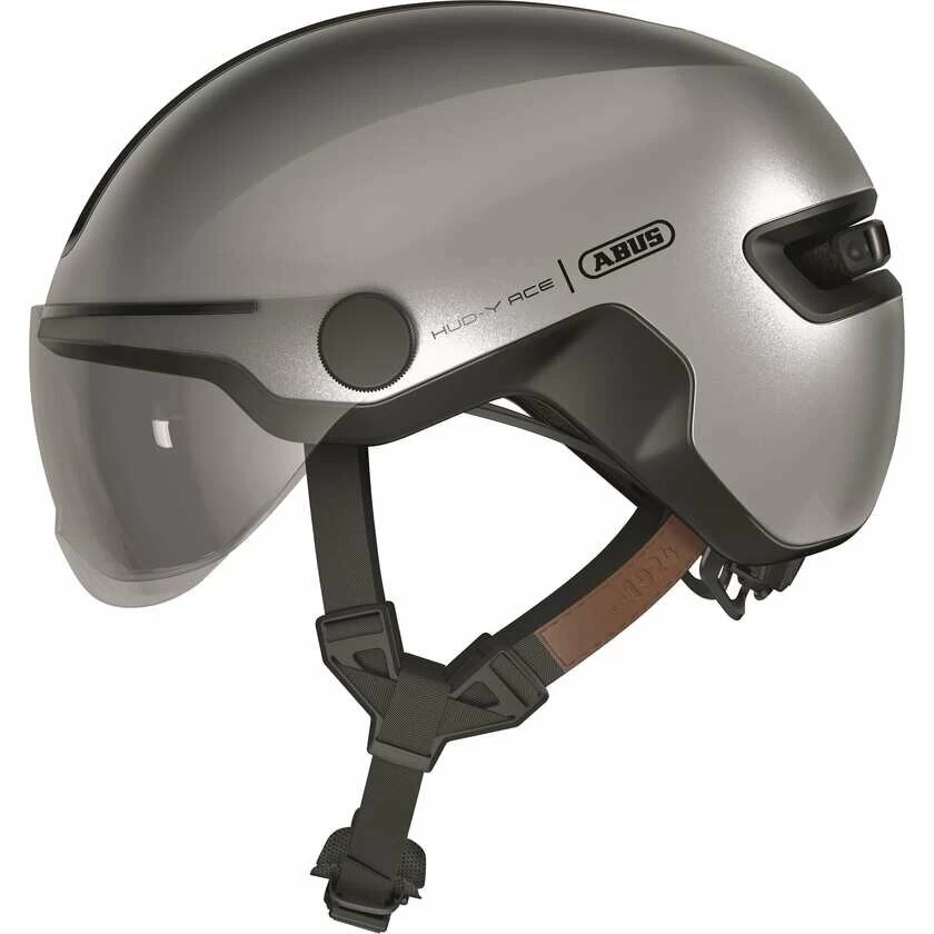 Kask rowerowy Abus HUD-Y ACE Gleam Silver