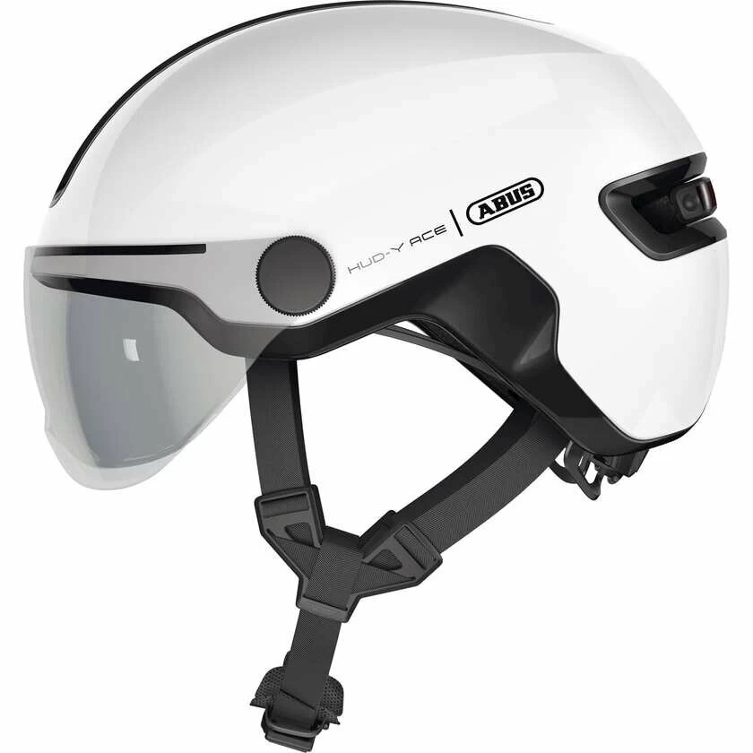 Kask rowerowy Abus HUD-Y ACE Shiny White