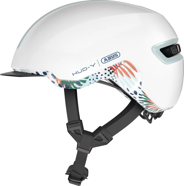 Kask rowerowy ABUS HUD-Y Flower White Rozmiar M: 54-58 cm