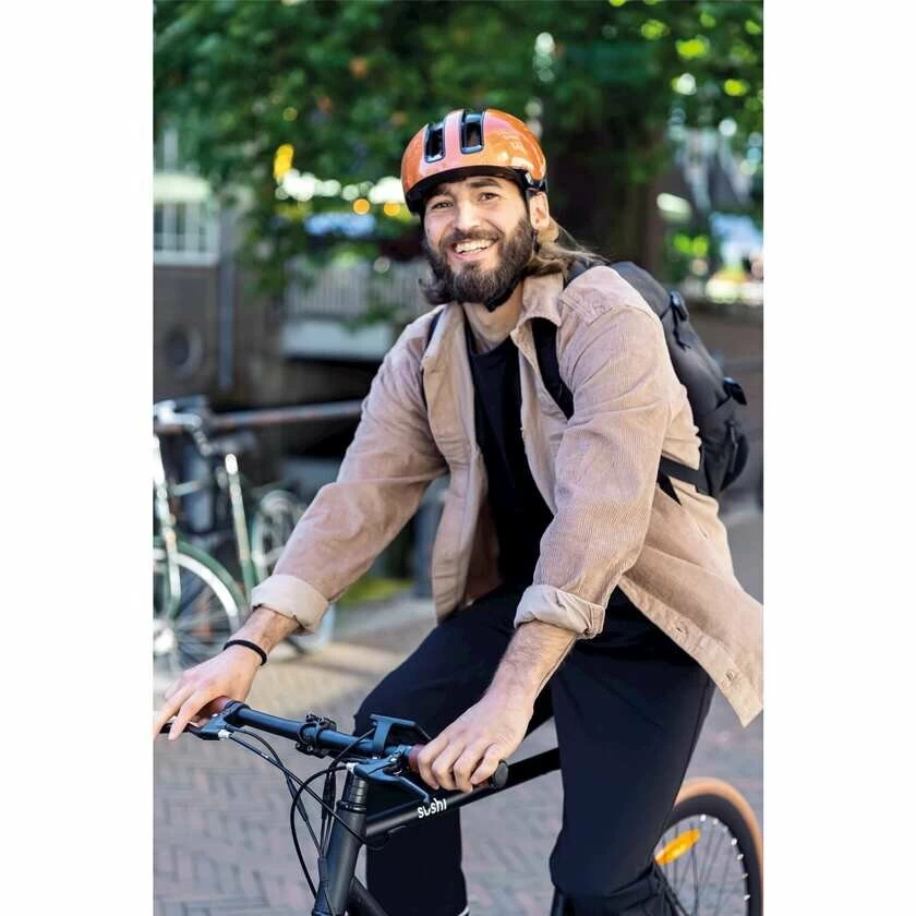 Kask rowerowy Abus HUD-Y Goldfish Orange