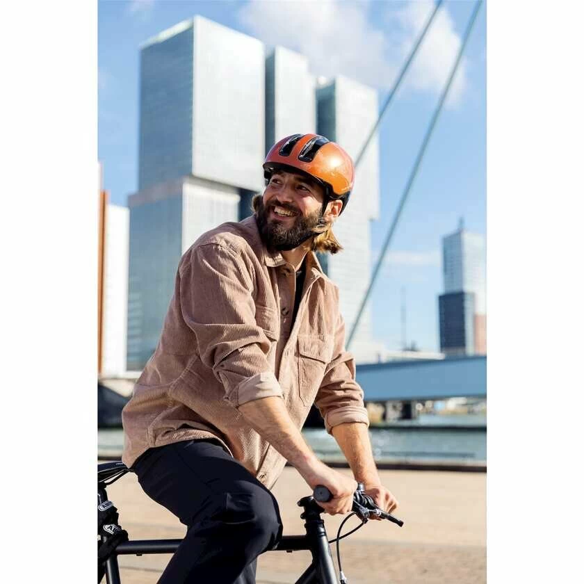 Kask rowerowy Abus HUD-Y Goldfish Orange