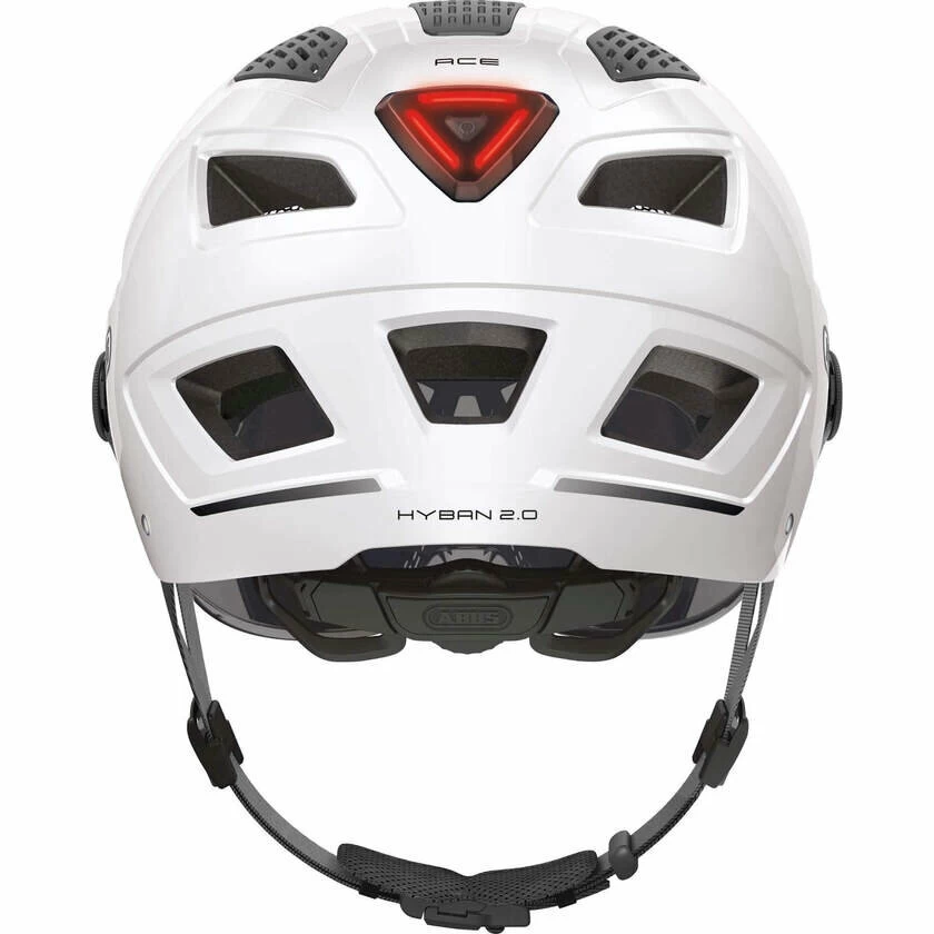 Kask rowerowy ABUS Hyban 2.0 Ace Polar White